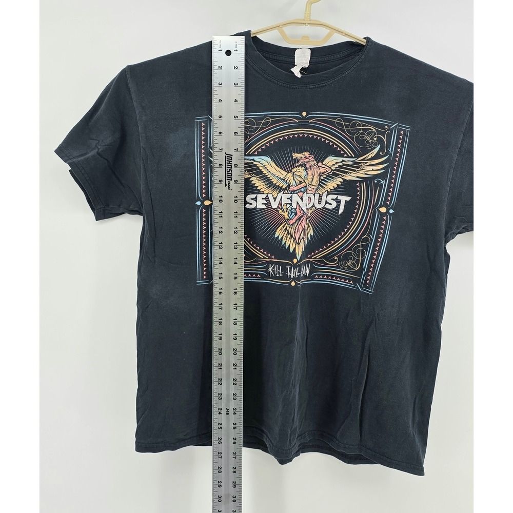 Gildan Sevendust Shirt Kill The Flaw North American Tour 2015 Size XL Mens Black - Picture 6 of 7